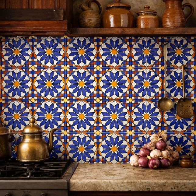 Padrão Floral Geométrico Azulejo (Criador carregado)