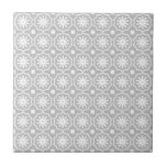 Padrão floral geométrico geométrico branco das Cin<br><div class="desc">azulejo de cerâmica de padrão florístico geométrico branco Cinza</div>