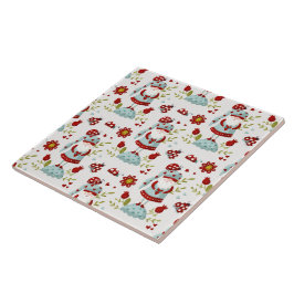 Padrão Floral Gnome Escandinavo Fofo