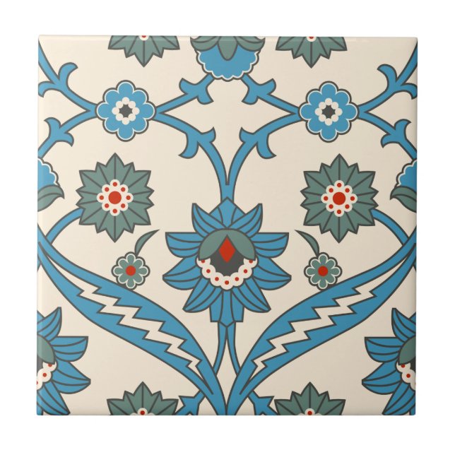 Padrão Floral Iznik Vintage (Frente)