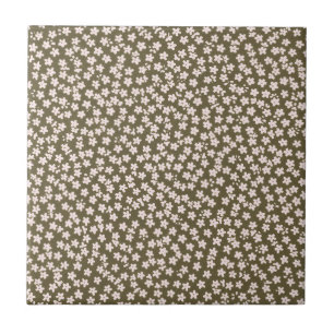 Padrão Floral Japonês Retro Decorativo