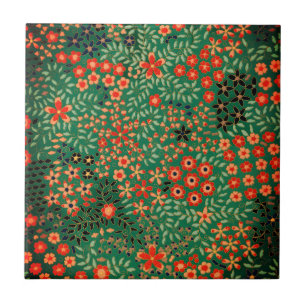 Padrão floral japonês vintage