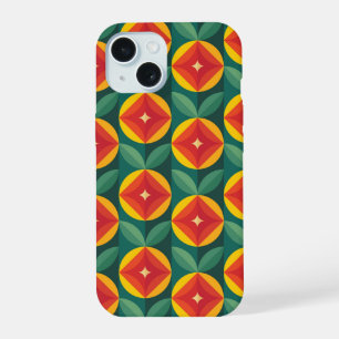 Padrão Floral Laranja Moderno do meio século