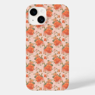padrão floral laranja rosa casamento primavera