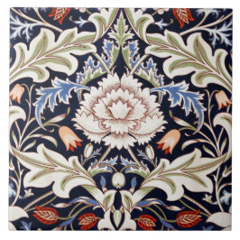 Padrão Floral Lindas Flores Azul Vermelho Verde