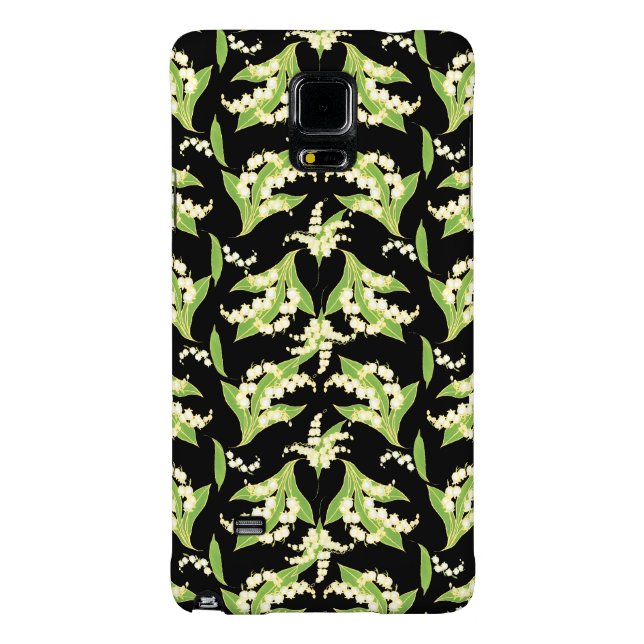 Padrão Floral Lírios do Vale em Preto (Traseira)