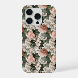 Padrão Floral Marfim Flor de Bege Elegante