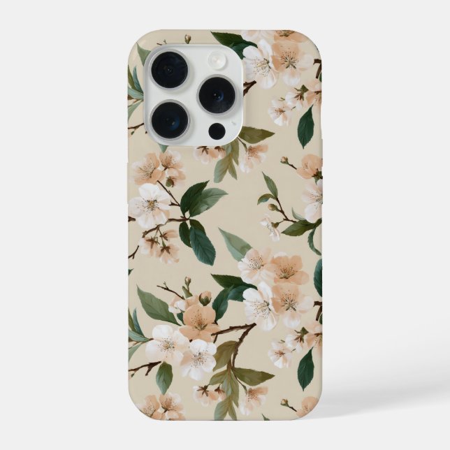Padrão Floral Marfim Flor de Pêssego Macio (Verso)