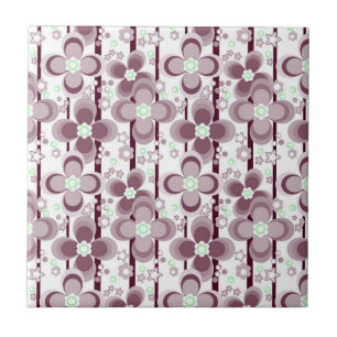 padrão floral marrom e branco