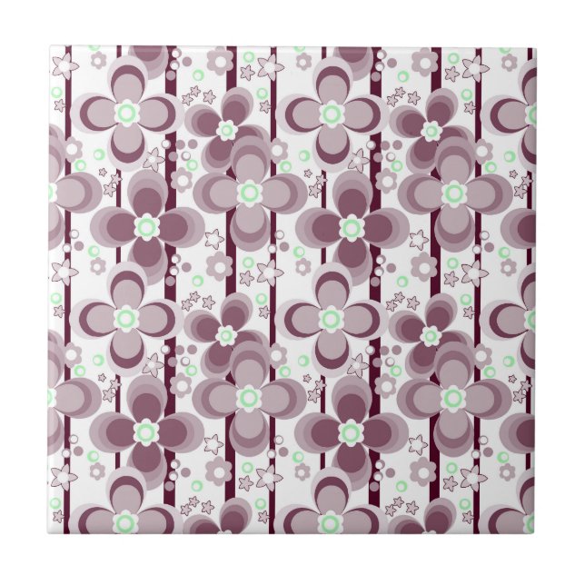 padrão floral marrom e branco (Frente)