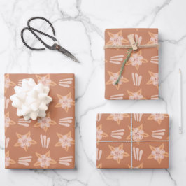 Padrão Floral Moderno em Terracotta Wrap