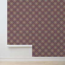 Padrão Floral Moderno Mandala Dusty Maroon