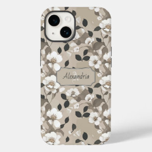 Padrão Floral Moderno rosas selvagens mínimos