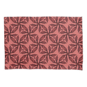 Padrão Floral Negro e Vermelho Terrestre