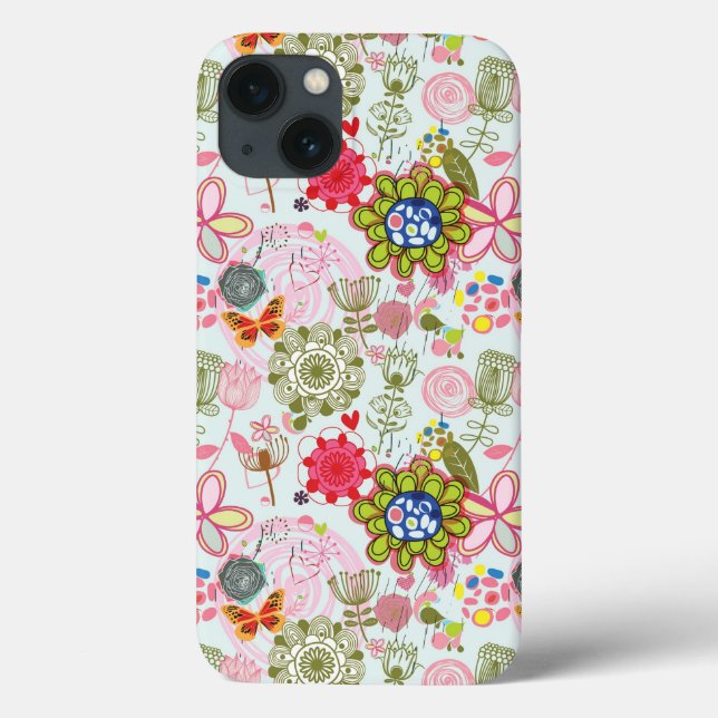 Padrão floral no estilo retrô 2 (Verso)
