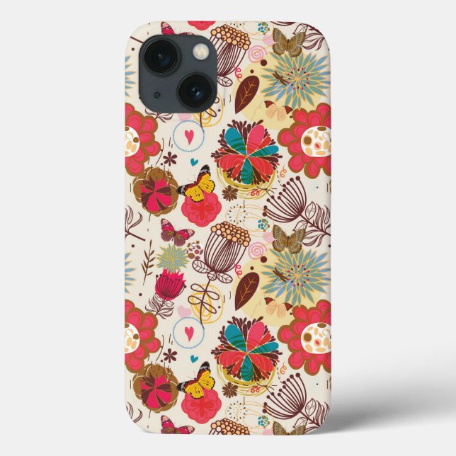 Padrão floral no estilo retro 4 (Verso)