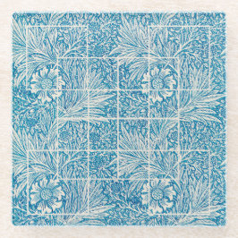 Padrão Floral Ornamental Azul e Branco