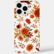 Padrão Floral Outonal Vintage com Girassóis