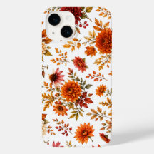 Padrão Floral Outono Vintage com Girassóis