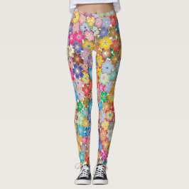 padrão floral para leggings clássicas