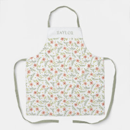 Padrão Floral Pastel de Aquarela Delicado e Pontil