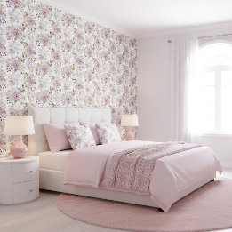 Padrão Floral Pastel de Flores Silvestres Botânica