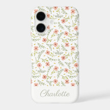 Padrão Floral Pastel em Aquarela Fofo e Feminino