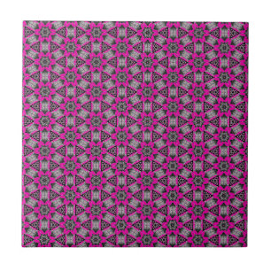 Padrão Floral Preto e Rosa - Adicionar Sua Cor