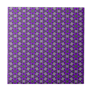 Padrão Floral Preto e Roxo - Adicionar Sua Cor