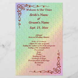 Padrão Floral Programa de Casamento de outono do R