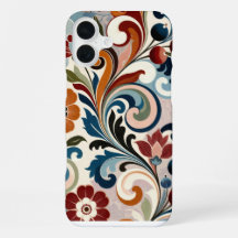 Padrão Floral Redemoinho Botânico Vintage