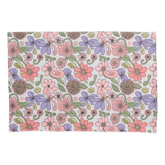 Padrão Floral Retro Invisível Boho (Frente)