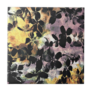 Padrão floral rosa amarelo arte digital