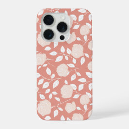 Padrão Floral Rosa Branco Pastel Minimalista