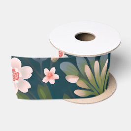 Padrão Floral Rosa e Branco Elegante