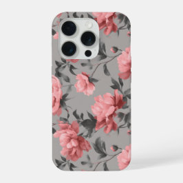 Padrão Floral Rosa Po dusty Romântico Cinza