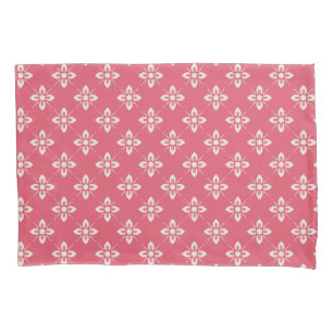 Padrão Floral Rosa Vibrante com Flores Geométricas