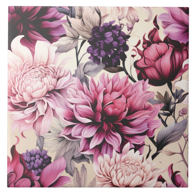 Padrão floral rosa vintage (Frente)