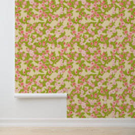Padrão Floral Rosa Vintage Sem Costura de Fundo