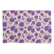 Padrão Floral Roxo e Creme