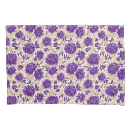 Padrão Floral Roxo e Creme