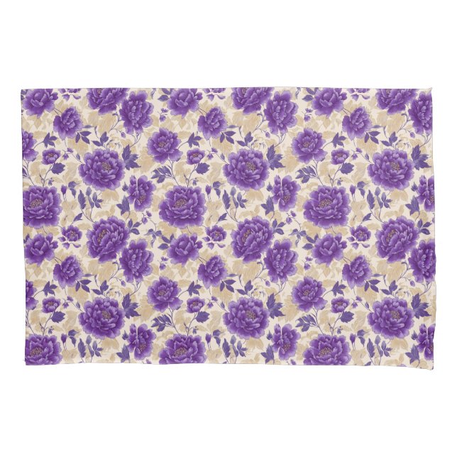 Padrão Floral Roxo e Creme (Frente)