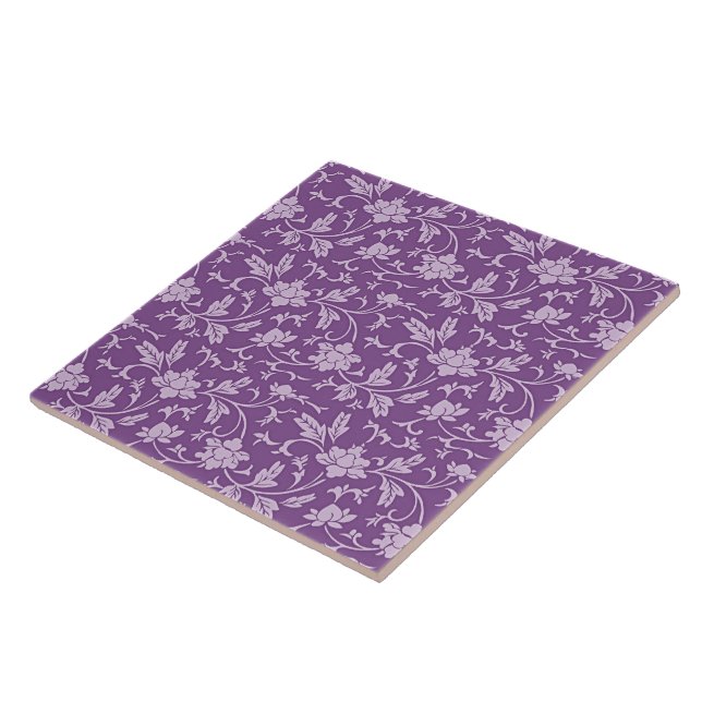 Padrão floral roxo e lavanda (Lateral)