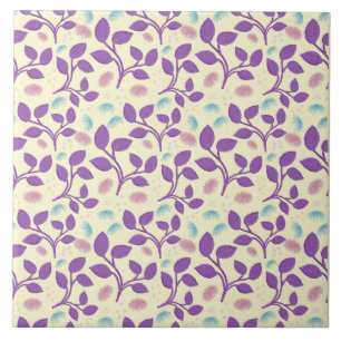 Padrão Floral Roxo Escuro   Estética Sem Costuras