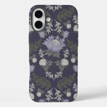 Padrão floral roxo escuro simétrico
