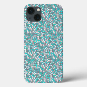 Padrão floral sem costura da cinza aqua