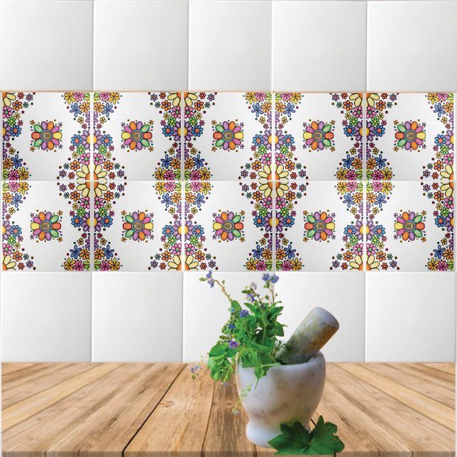 Padrão floral sem soldadura corante de alça desenh (Criador carregado)