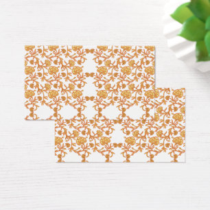 Padrão floral simétrico com mosca laranja