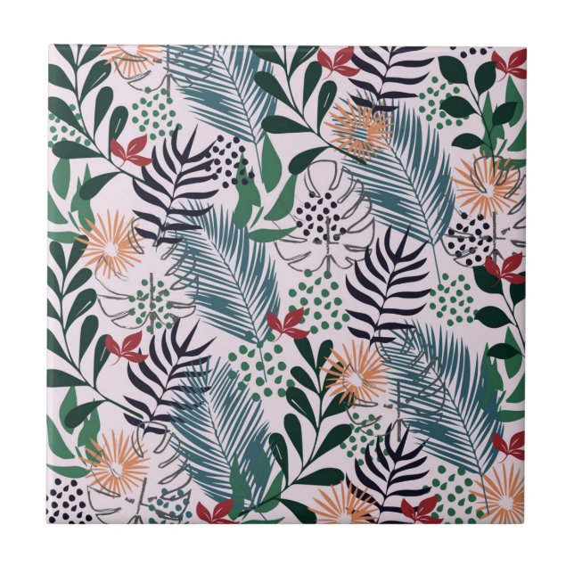 Padrão Floral Tropical (Frente)