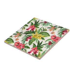 Padrão Floral Tropical Moderno